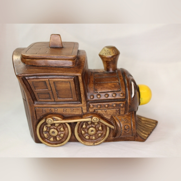 Vintage Treasure Craft B & R R.R. No.9 Train Cookie Jar - Charming 1970s Ceramic - Picture 2 of 16